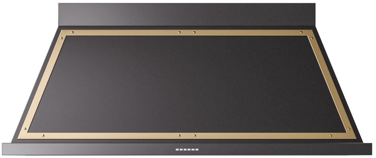 Ilve UANB60BKG Nostalgie 60 Inch Glossy Black Wall Mount Range Hood