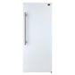 Forno FFFFD172228WHTRS Forno Maderno 28-Inch Convertible Freezer/Refrigerator In White With Antique Brass Handle, 13.6 Cu.Ft. Right Swing