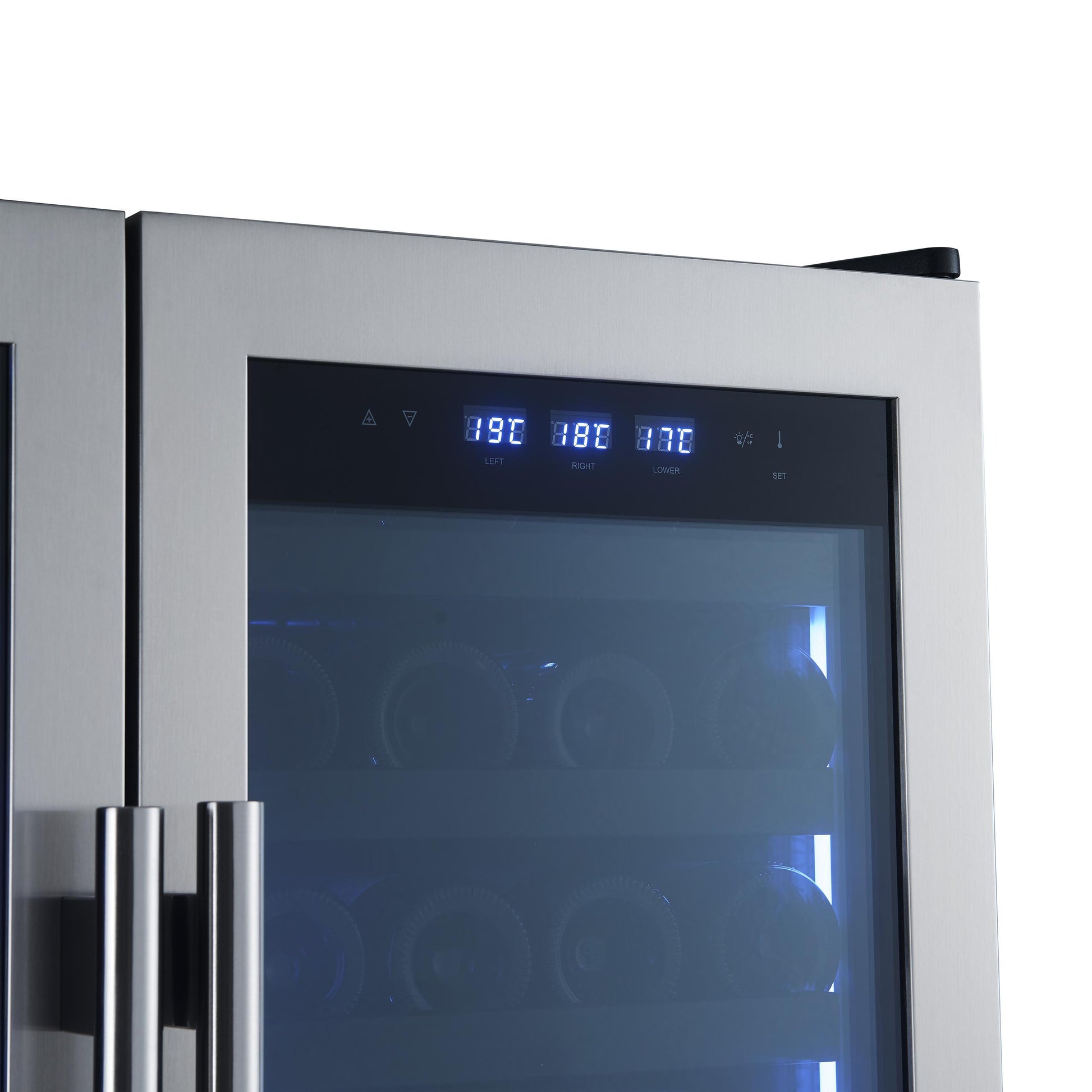Forno FWCDR663532S Forno Campania 32-Inch Wine Cooler, Stainless Steel, Dual Wine Zones, Two Beverage Drawers, 17.7 Cu.Ft