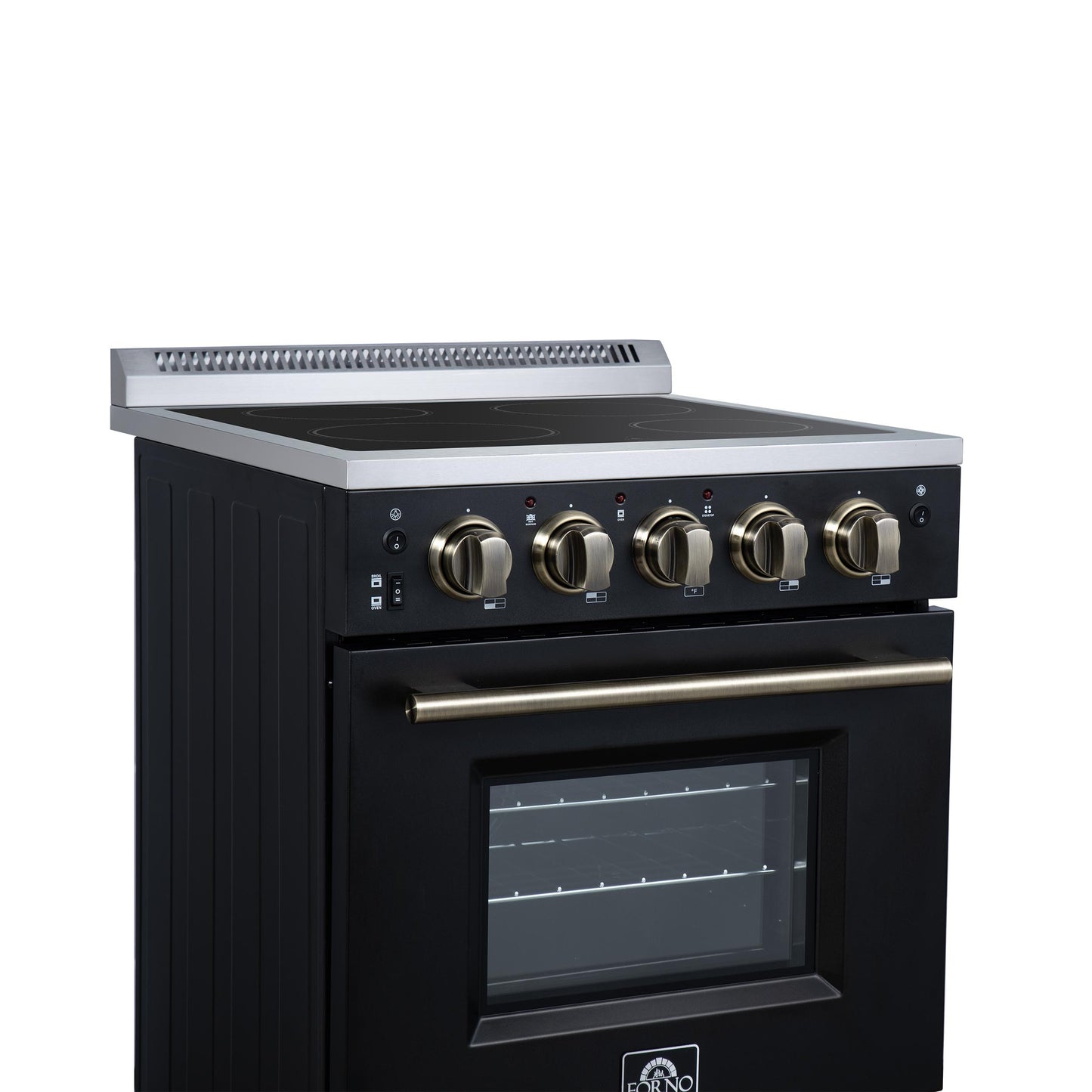 Forno FFSEL606924BLK Forno Loiano 24 Inch Freestanding Electric Range In Black
