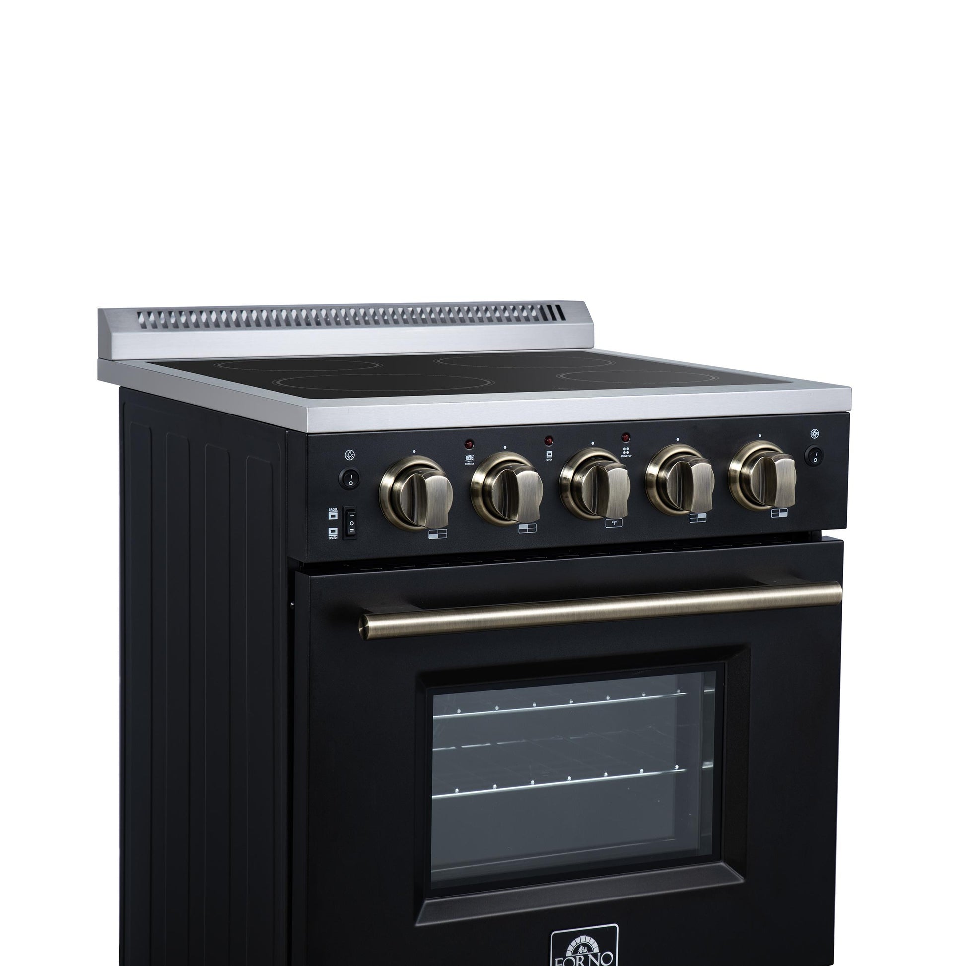 Forno FFSEL606924BLK Forno Loiano 24 Inch Freestanding Electric Range In Black