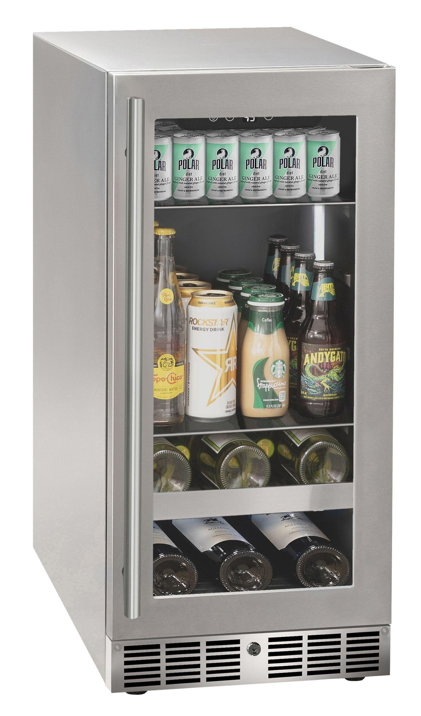 Marvel MRBV215SG31A 15 Inch Beverage Center With Door Style - Stainless Steel Frame Glass
