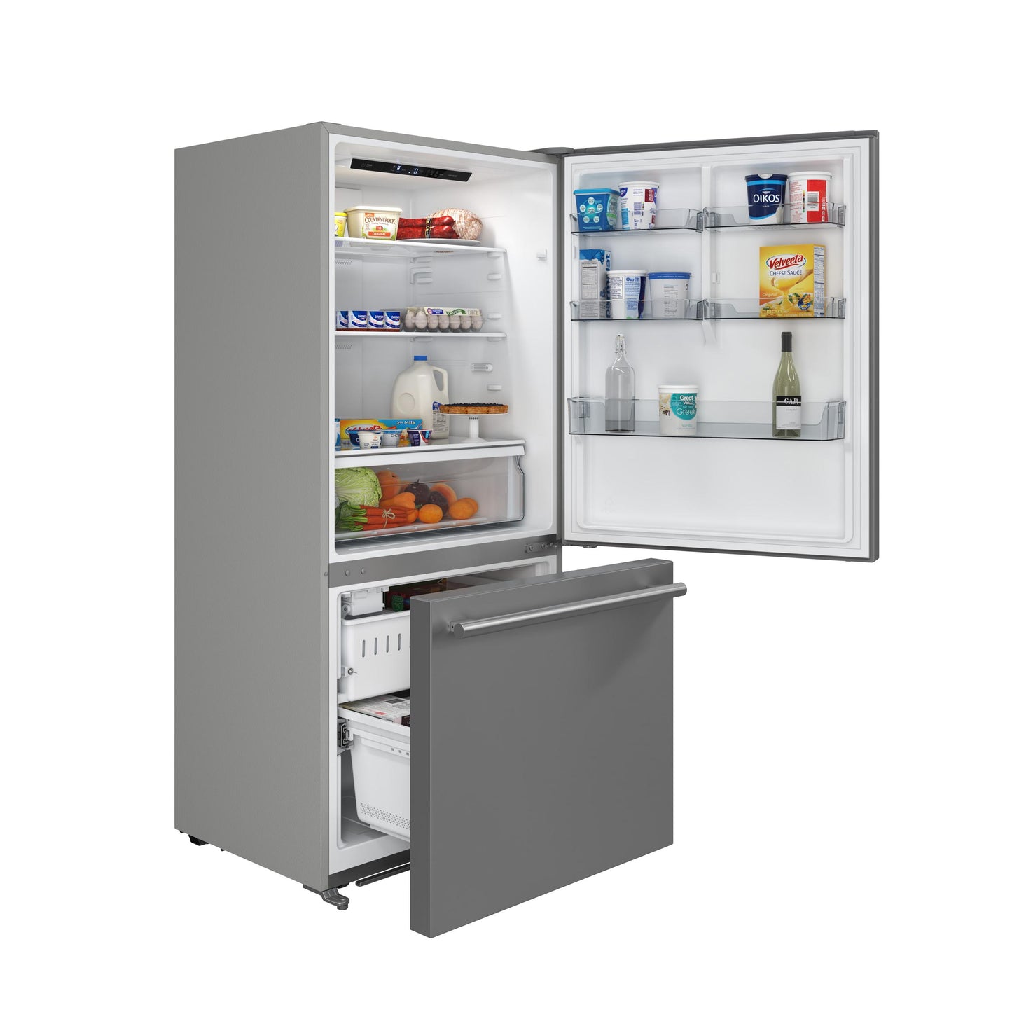 Forno FFFFD178531S Forno Milano Espresso 31-Inch Bottom Freezer Refrigerator, Stainless Steel, 17.2 Cu.Ft Capacity, Right Swing Door, Energy Efficient