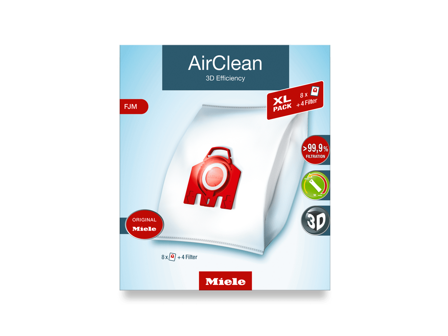 Miele FJMXLAIRCLEAN3D Xl-Pack Airclean 3D Efficiency Fjm - 8 Airclean Fjm Dustbags At A Discount Price