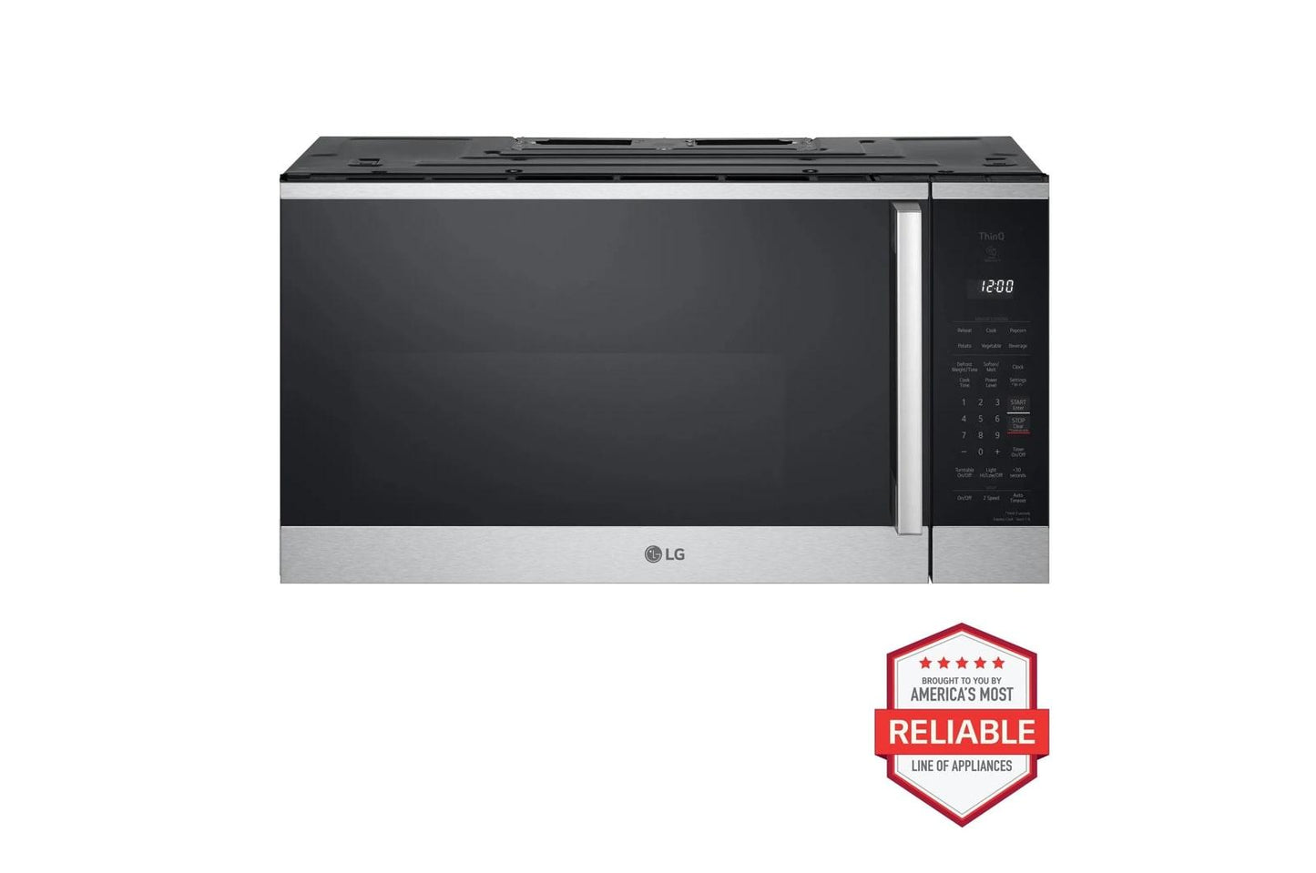 Lg MVEM1825X 1.8 Cu. Ft. Smart Over-The-Range Microwave Oven With Easyclean®