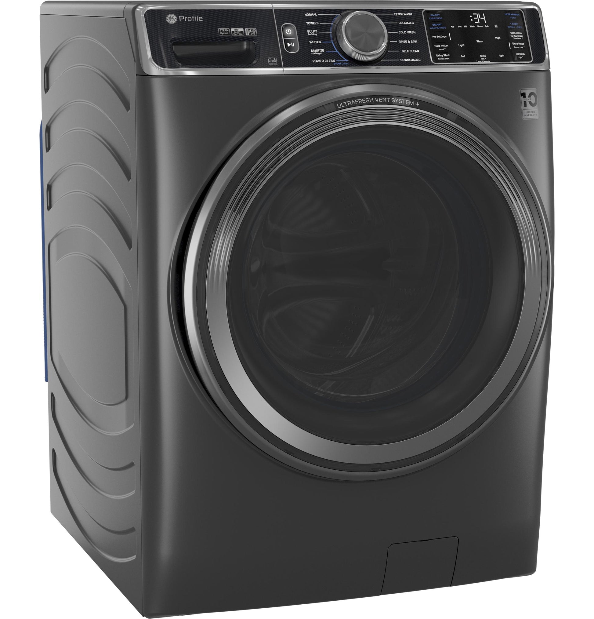 Ge Appliances PFW955SPWDS Ge Profile&#8482; 5.5 Cu. Ft. Capacity Smart Front Load Energy Star® Steam Washer With Ultrafresh Vent System+ And Smart Wash & Smart Rinse
