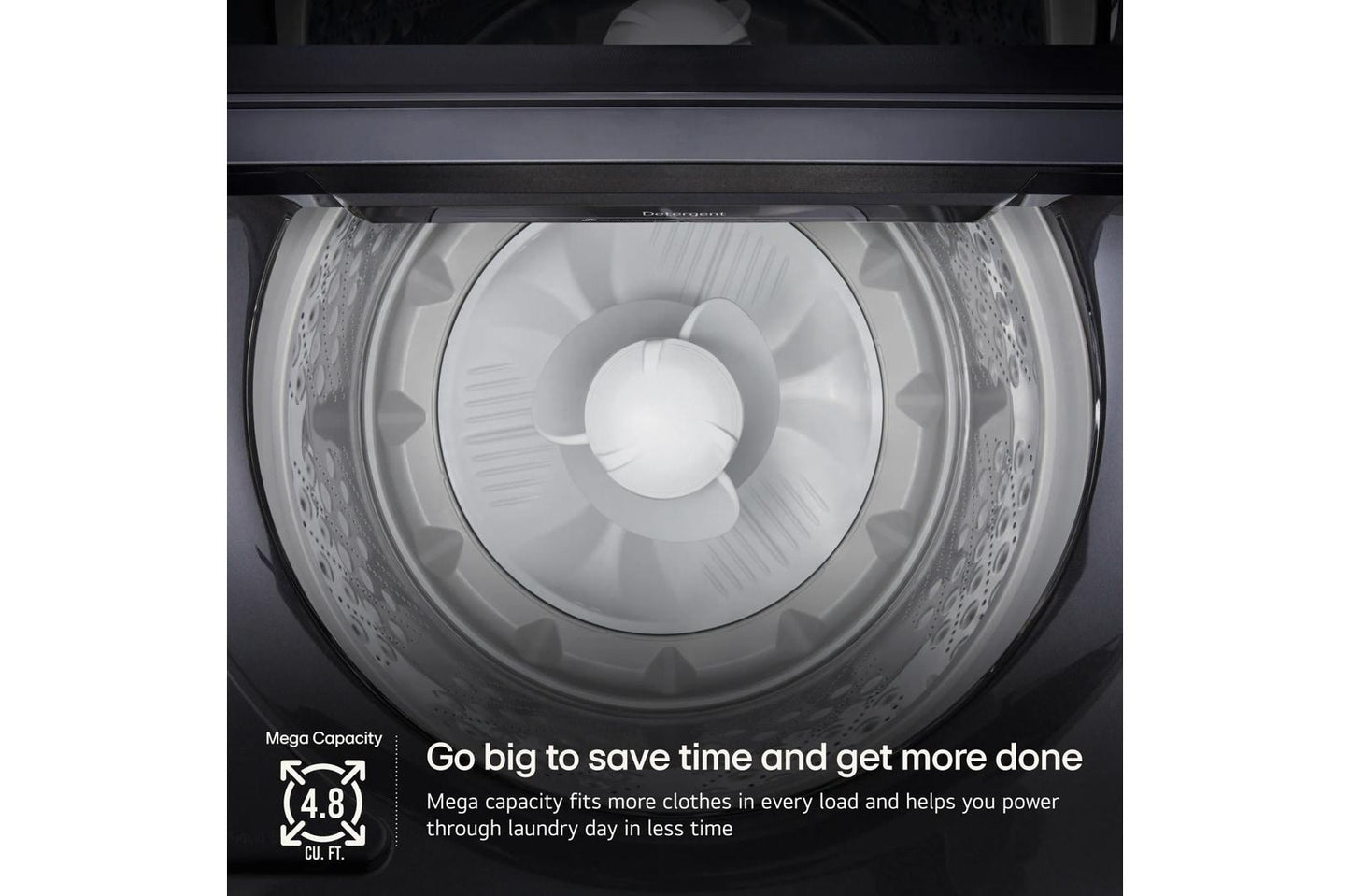 Lg WT8205CL 4.8 Cu. Ft. Mega Capacity Smart Top Load Washer With 4-Way® Agitator, Easyunload™ & Ai Sensing