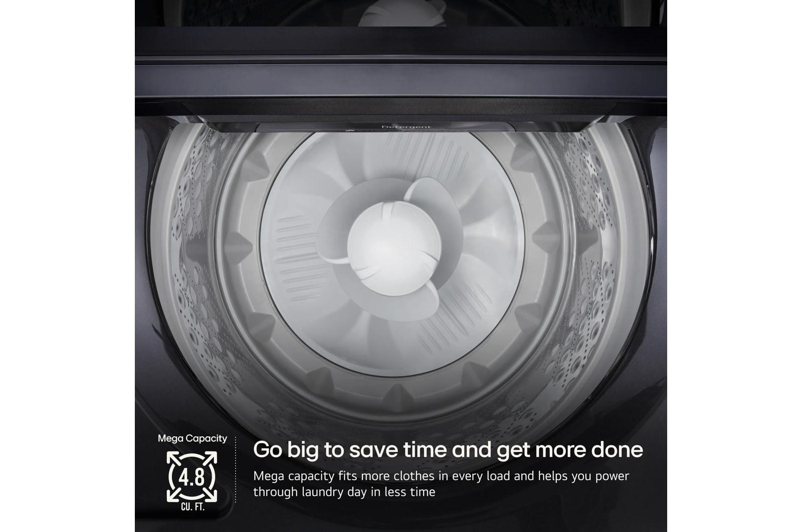 Lg WT8205CL 4.8 Cu. Ft. Mega Capacity Smart Top Load Washer With 4-Way® Agitator, Easyunload™ & Ai Sensing