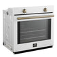 Forno FBOEL137030WHT Forno Vomero 30-Inch Wall Oven, White, 5 Cu.Ft Capacity, 3550 Watts Convection, Mechanical Controls, Manuel Steam Clean
