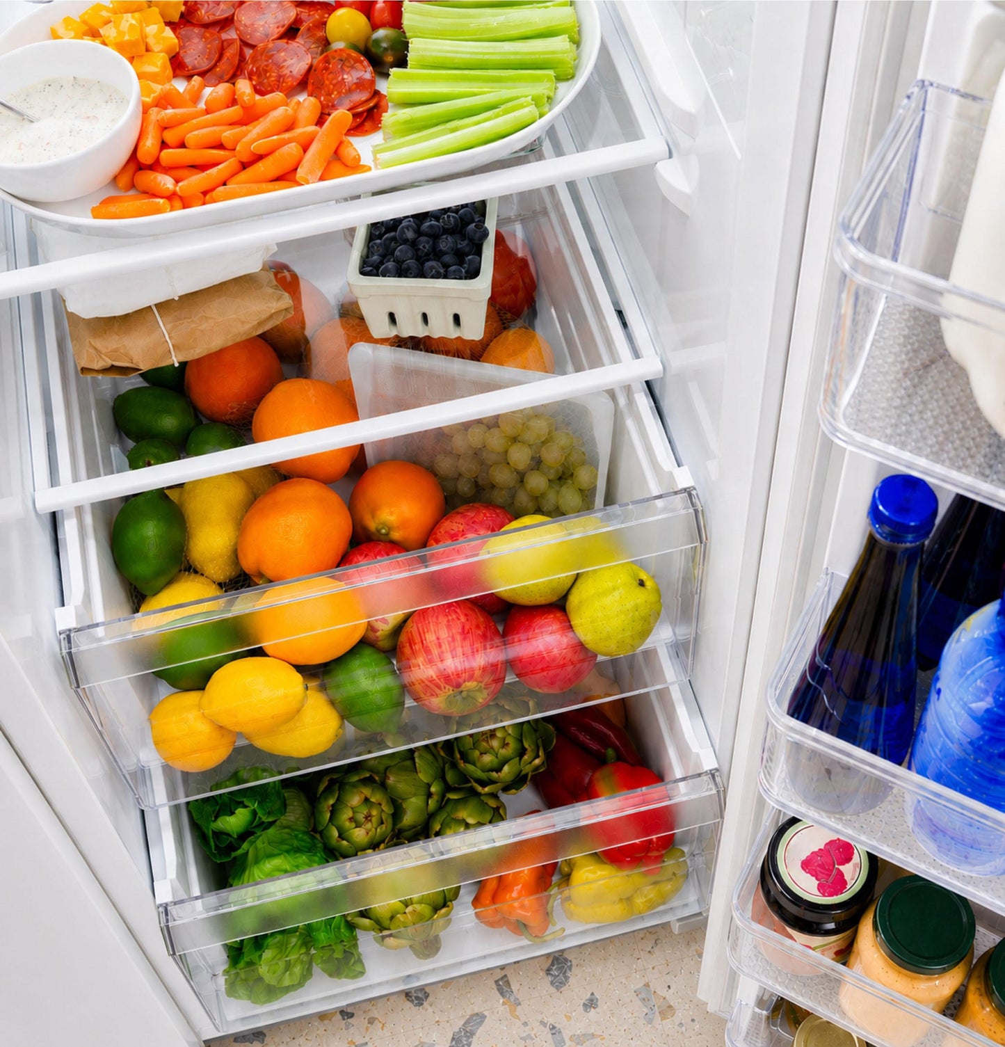 Ge Appliances GSE28NGYWW Ge® Energy Star® 27.9 Cu. Ft. Side-By-Side Refrigerator With Extra Tall Dispenser And In-Door Icemaker