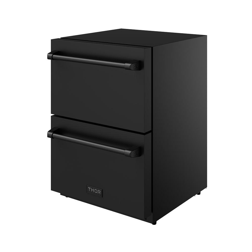 Thor Kitchen RF24UB 24 Inch Undercounter Built-In Or Freestanding Drawer Refrigerator - Black Gordon Ramsay Series