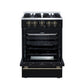 Forno FFSGS627224BLK Forno Breno 24 Inch Freestanding Gas Range In Black With Antique Brass, Compact Design