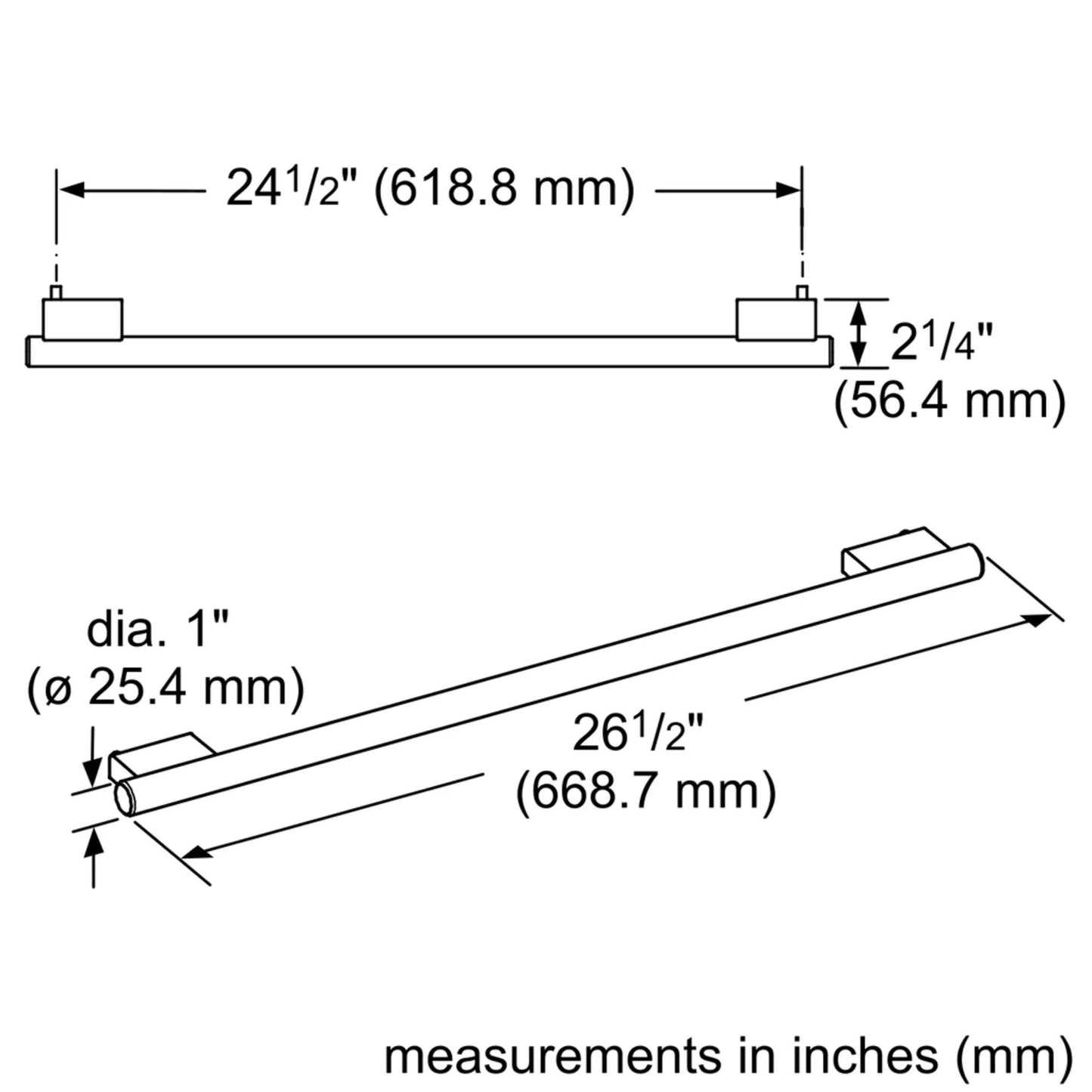 Thermador MS3000IB10 Ms3000Ib10 Handle Kit
