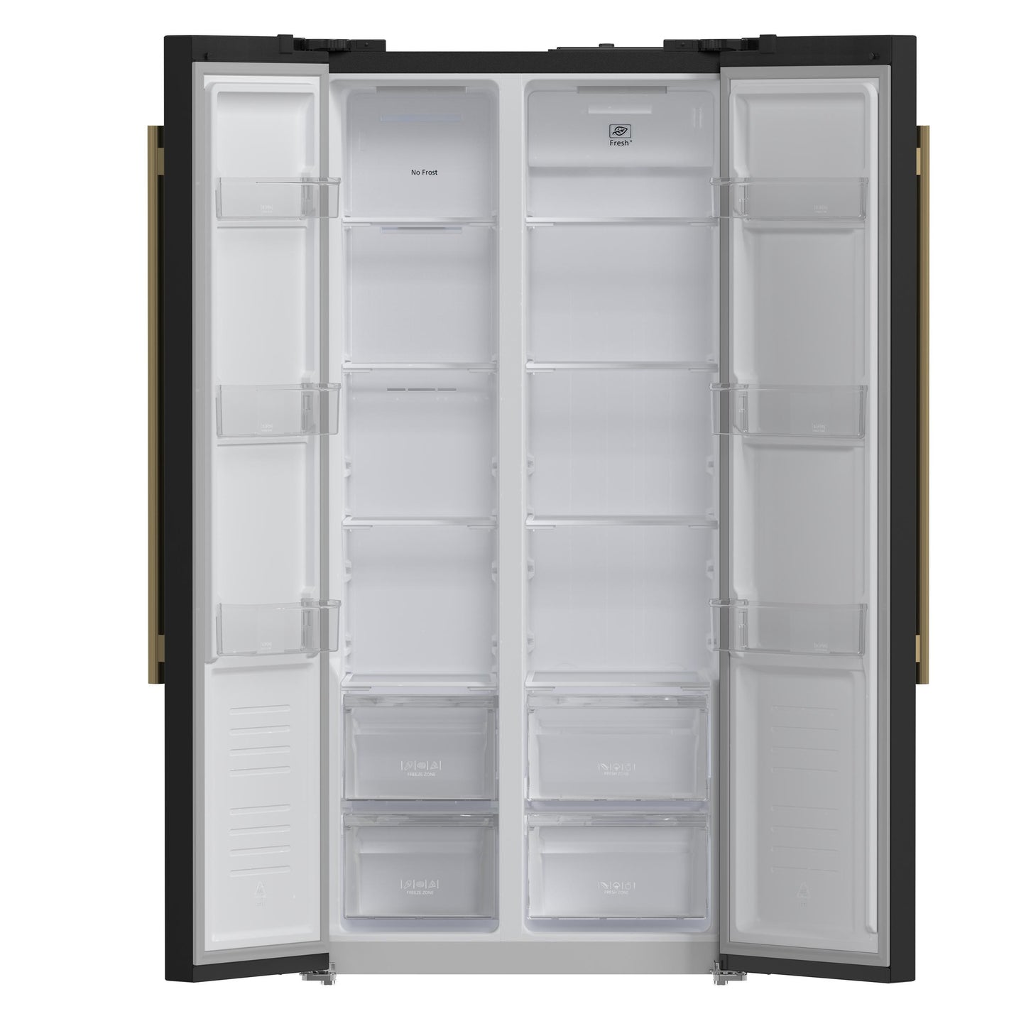 Forno FFRBI180533BLK Forno Salerno Espresso 33-Inch Black Side-By-Side Refrigerator, 15.6 Cu. Ft., Energy-Efficient, No Frost, Modern Design