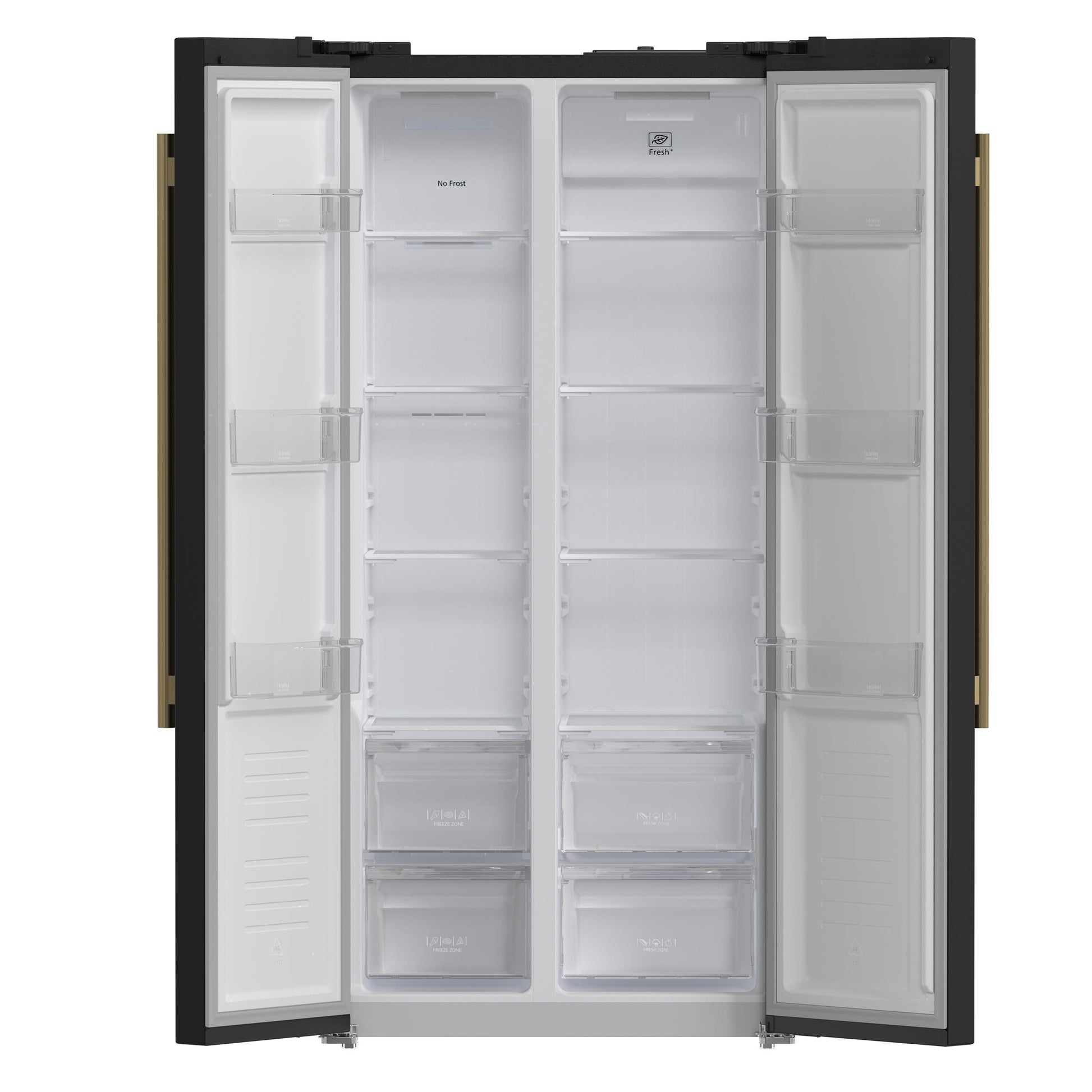Forno FFRBI180533BLK Forno Salerno Espresso 33-Inch Black Side-By-Side Refrigerator, 15.6 Cu. Ft., Energy-Efficient, No Frost, Modern Design