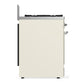 Ilve UM30QNR3AWC Ilve Um30Qnr3Awc Majestic Iii 30 Inch Dual Fuel Range With 5 Black Brass Burners, Dual Function Burner Up To 25,000 Btu (Natural Gas, Solid Door, Antique White, Chrome)