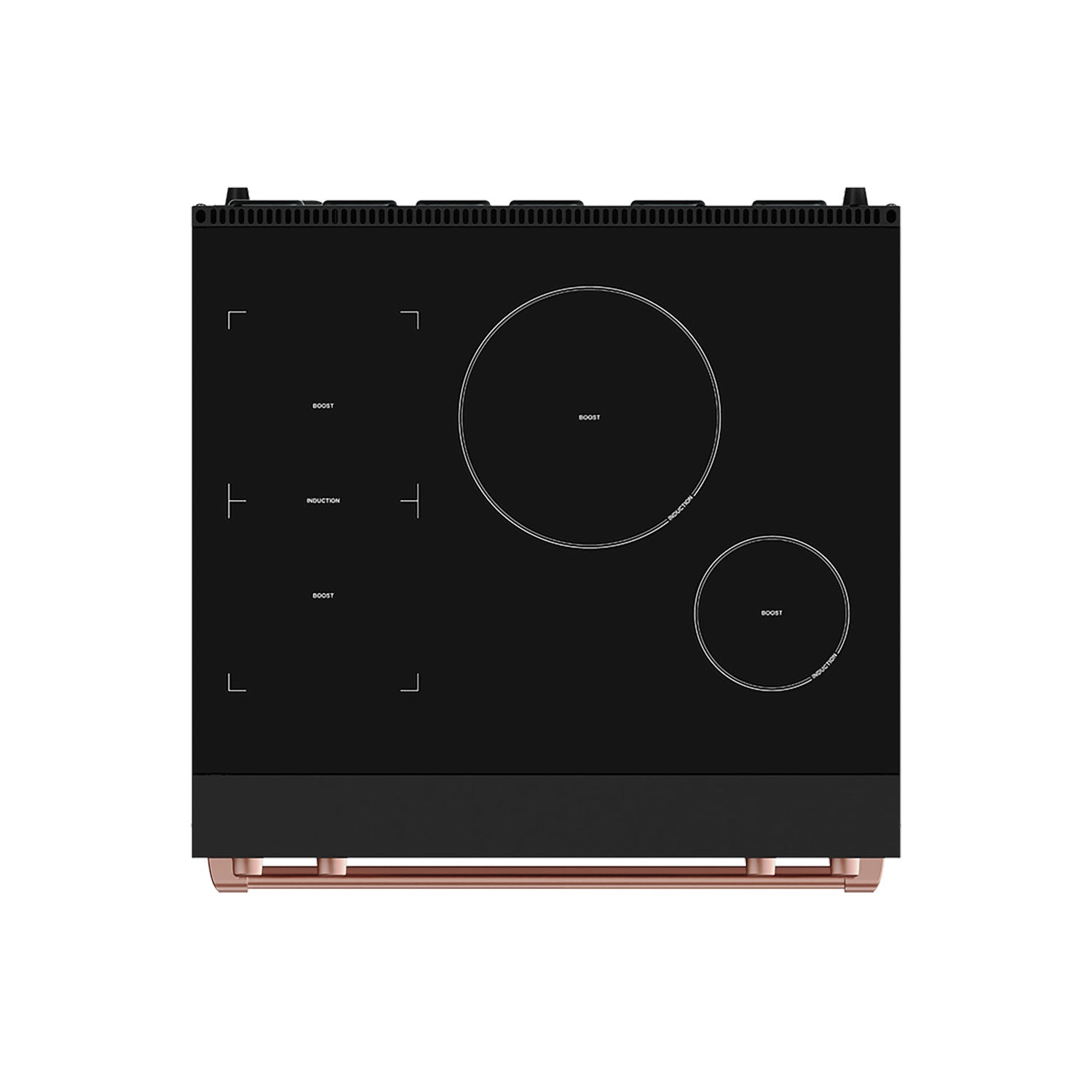 Thor Kitchen RSI30BRSG 30 Inch Professional Induction Range With Tilt Panel Touch Control In Black And Rose Gold Gordon Ramsay Series