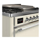 Ilve UM36FQNR3AWC Ilve Um36Fqnr3Awc Majestic Iii 36 Inch Dual Fuel Range With 6 Black Brass Burners And Griddle, Dual Function Burner Up To 25,000 Btu (Solid Door, Antique White, Chrome, Natural Gas)
