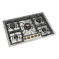 Ilve UHCPT75NSSG Ilve Uhcpt75Nssg Nostalgie Ii 30 Inch Built-In Gas Cooktop With 5 Burners, In Stainless Steel (Natural Gas)