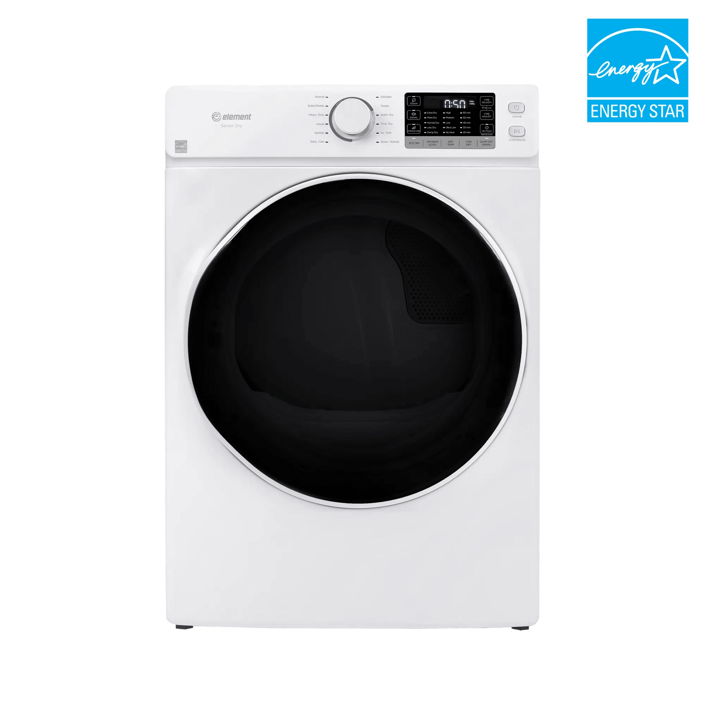 Element Appliance EFD8027EBW Element 8.0 Cu. Ft. Front Load Electric Dryer - White, Energy Star (Efd8027Ebw)