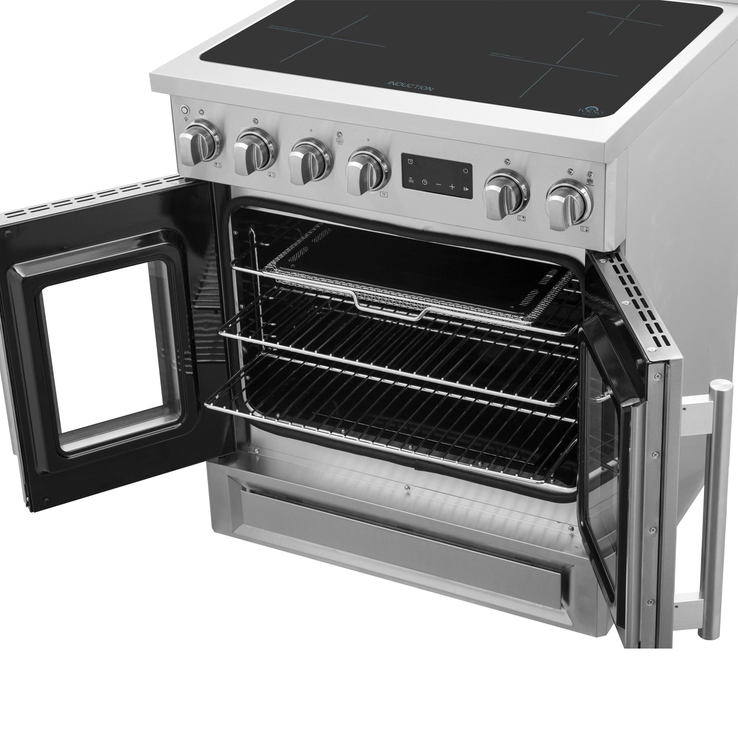 Forno FFSIN095030 Forno Torino 30 Inch French Door Induction Range With Air Fryer And True Convection Oven