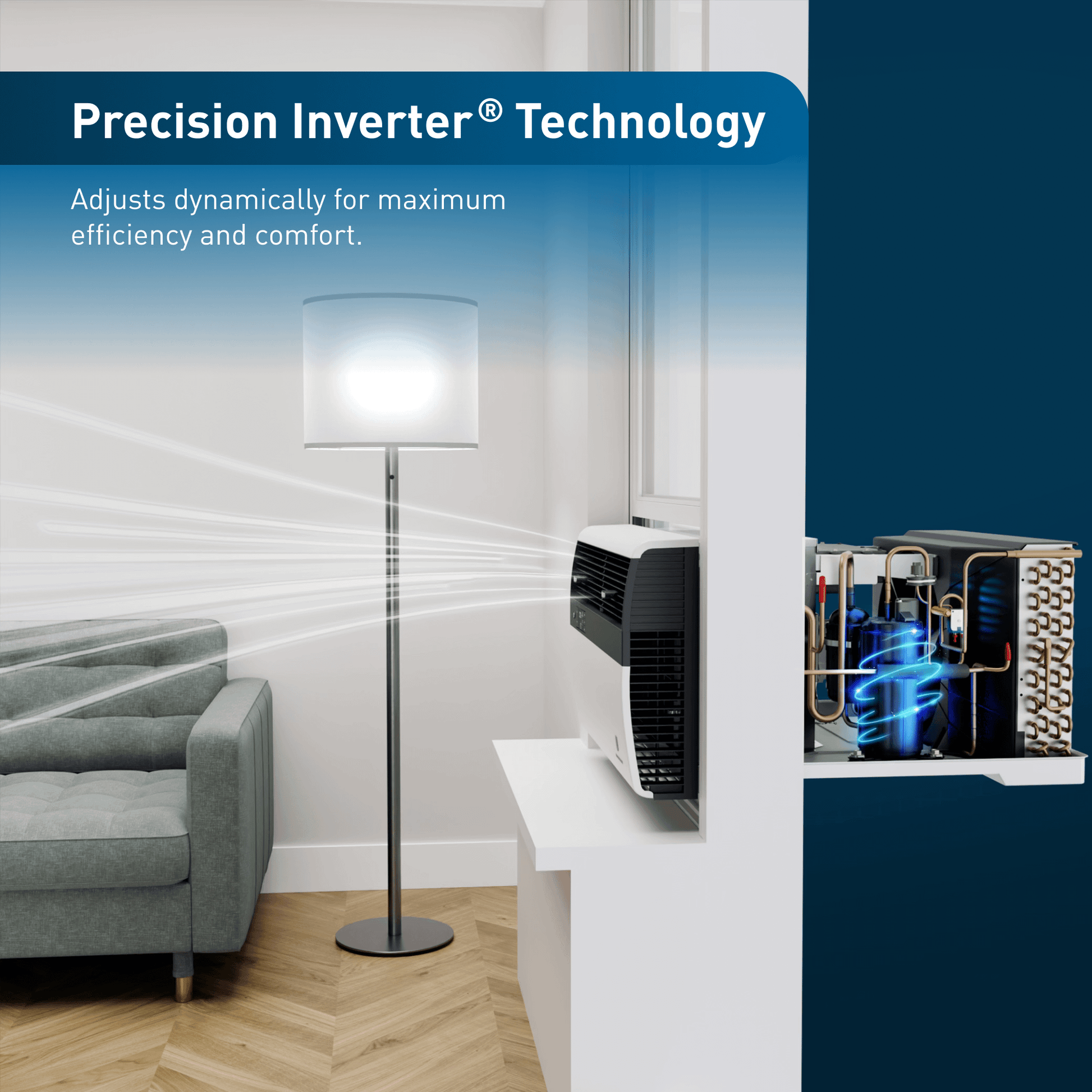 Friedrich KEVS16B33A Friedrich K Hl Inverter 16,000 Btu 230V Smart Window/Wall Air Conditioner With Electric Heat
