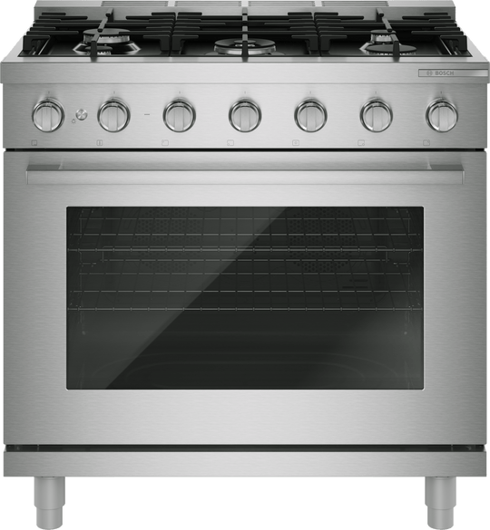 Bosch HGS5657UC 500 Series, Gas Freestanding Range, 36'', Stainless Steel