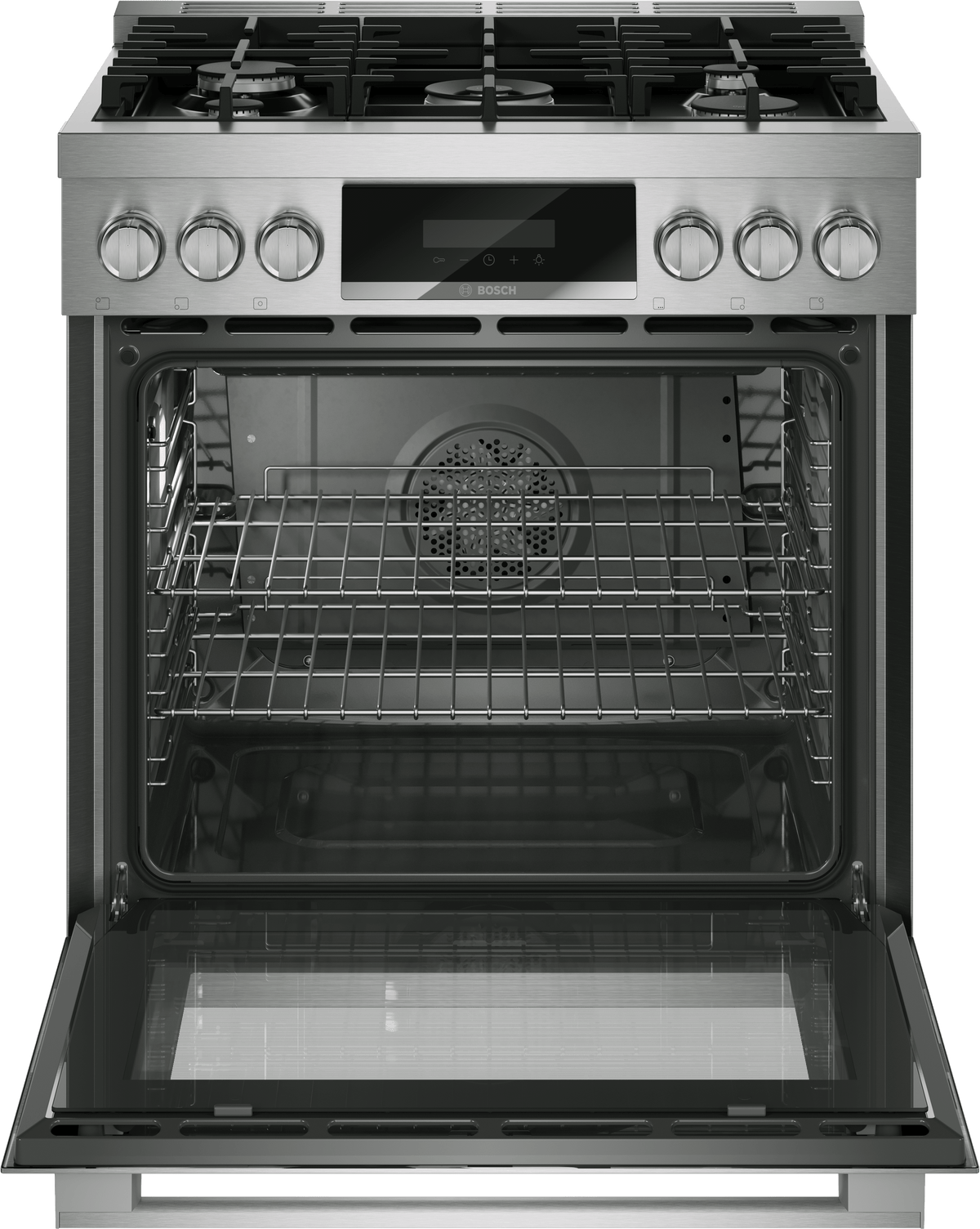Bosch HDS8057U 800 Series, Dual Fuel Freestanding Range, 30'', Stainless Steel