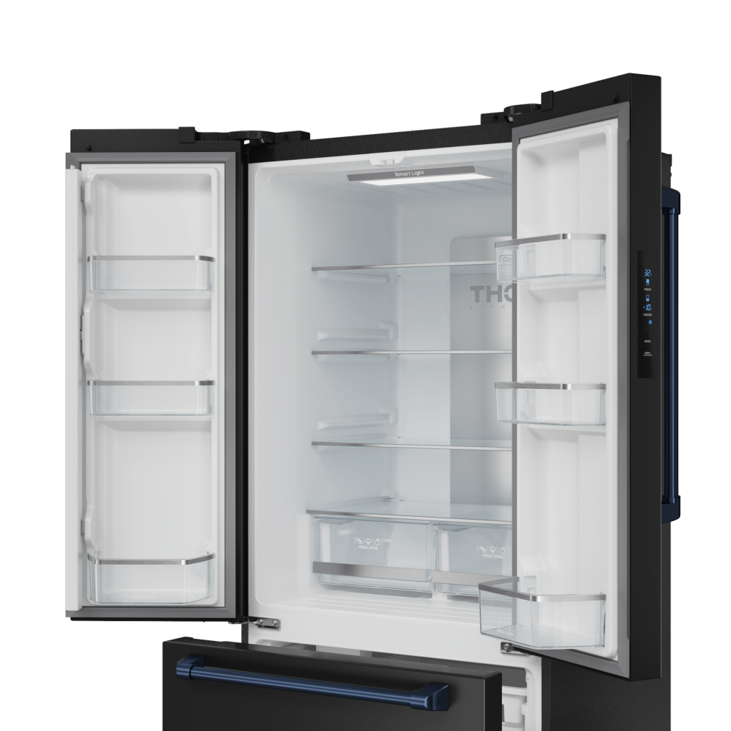 Thor Kitchen RF3017FFD00BLU 30 Inch 17.7 Cu Ft French Door Counter Depth Refrigerator With Ice Maker In Black/Navy Blue Gordon Ramsay Series - Rf3017Ffd00-Blu