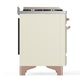 Ilve UM60FSNR3AWP Ilve Um60Fsnr3Awp Majestic Iii 60 Inch Dual Fuel Range With 7 Burners, Griddle And French Top, Dual Function Burner With Up To 25,000 Btu (Natural Gas, Triple Glass Door, Antique White, Copper)