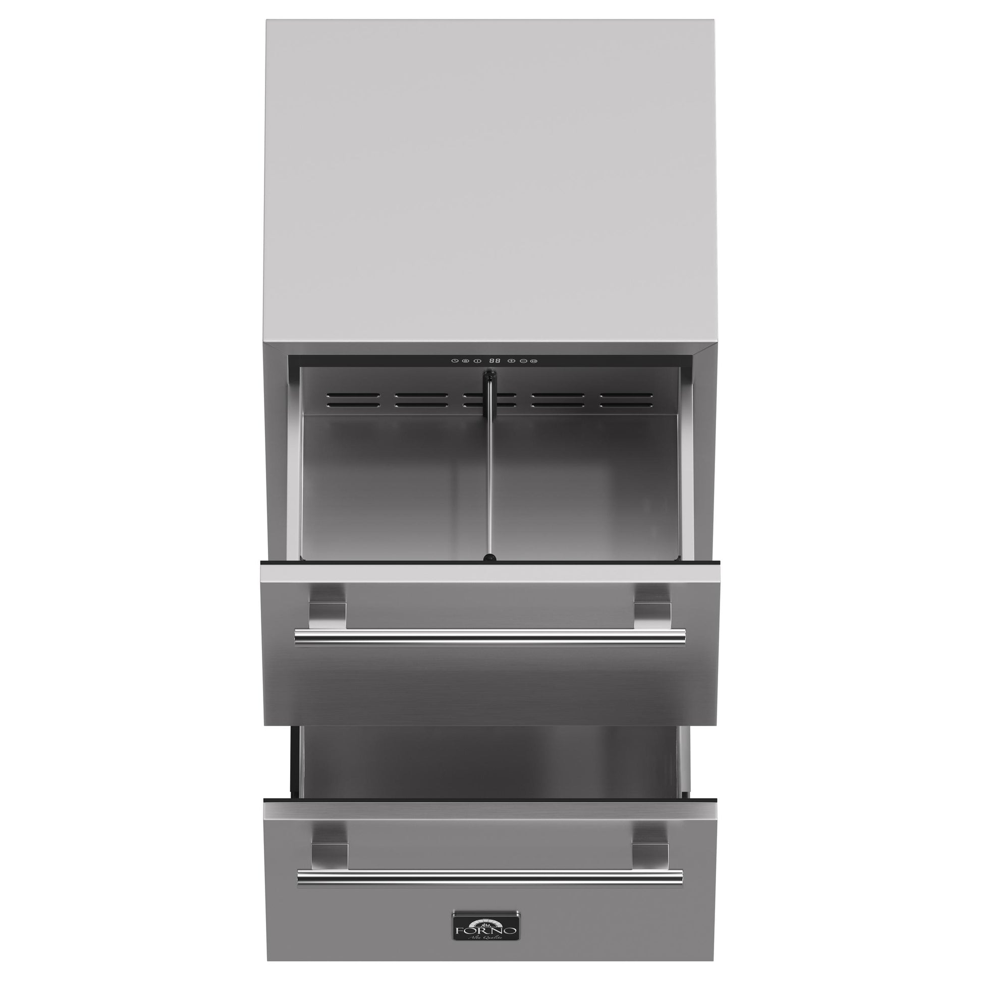 Forno FDROD161124S Forno Como 24-Inch Indoor Outdoor Drawer Refrigerator, 4.87 Cu.Ft, Stainless Steel Interior, Adjustable Shelves, Led Lighting