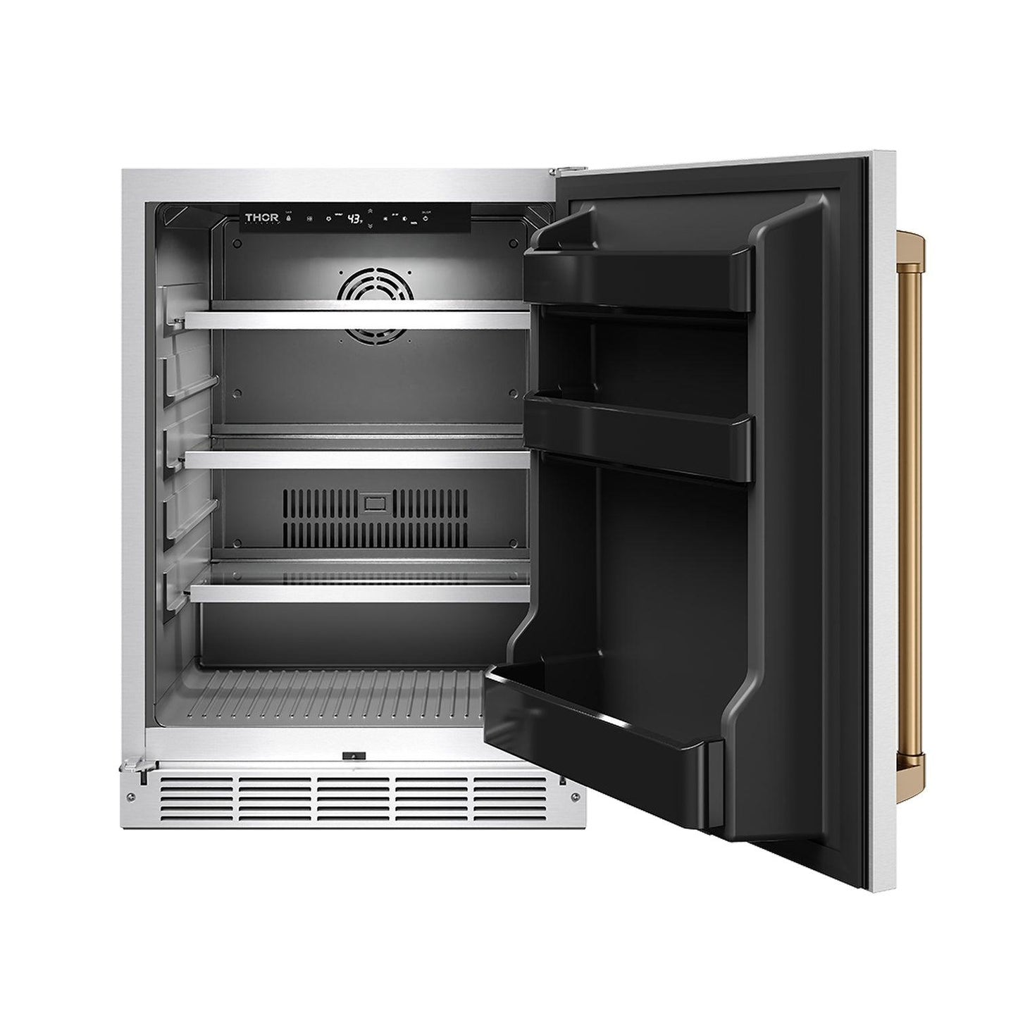 Thor Kitchen RBC24SSDBRZ Gordon Ramsay Collection 24 Inch Outdoor Undercounter Beverage Cooler In Stainless Steel/Bronze