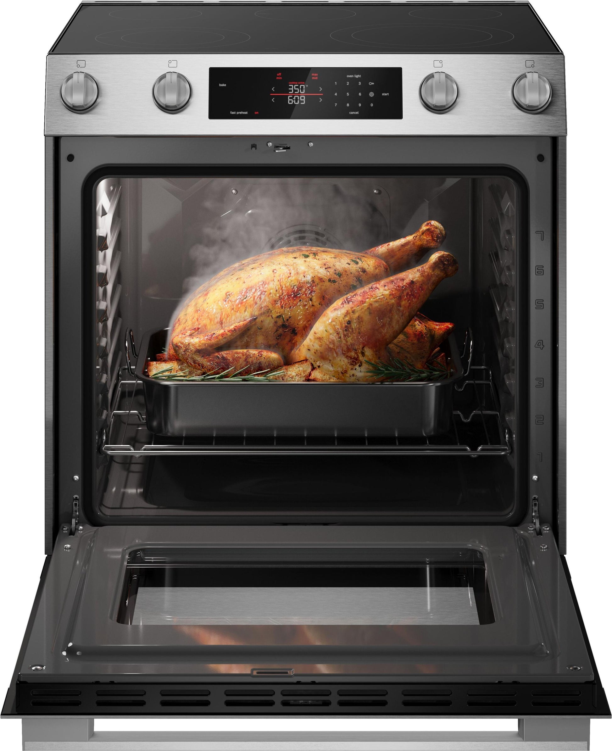 Bosch HEF3050MU 100 Series, Freestanding Electric Cooker, 30'', Stainless Steel