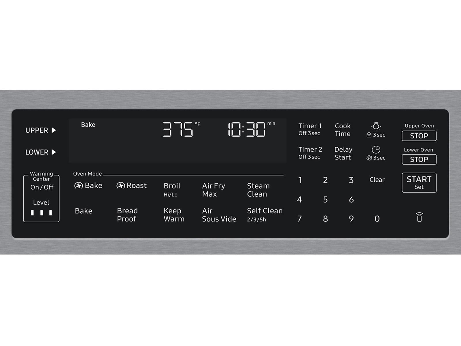 Samsung NSE90H63DRAA Bespoke Smart Slide-In Electric Range Flex Duo™ Oven Pro Style Design Dual True Convection