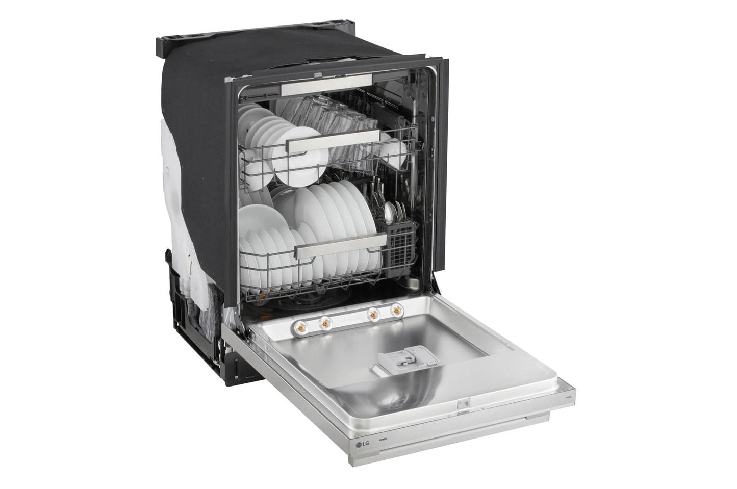 Lg LDNTH753S Smart Flushfit™ Top Control Dishwasher With 1-Hour Wash & Dry, Quadwash® Pro, Truesteam® And Dynamic Heat Dry™ W/Autovent Dry™