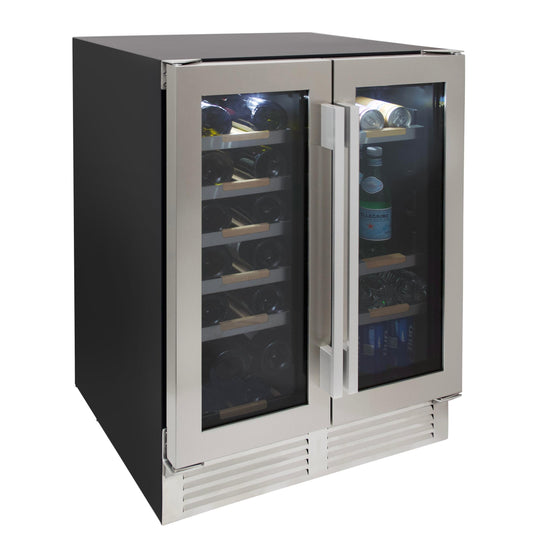 Avanti WBE1956Z3S Avanti Elite Side By Side Wine And Beverage Cooler - Stainless Steel / 19 Bottles / 56 12 Oz. Cans