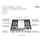 Ilve UHCP36FNSSBLP Ilve Uhcp36Fnssblp Nostalgie Ii 36 Inch Built-In Gas Rangetop With 6 Burners And Griddle, In Stainless Steel (Liquid Propane, Burnished)