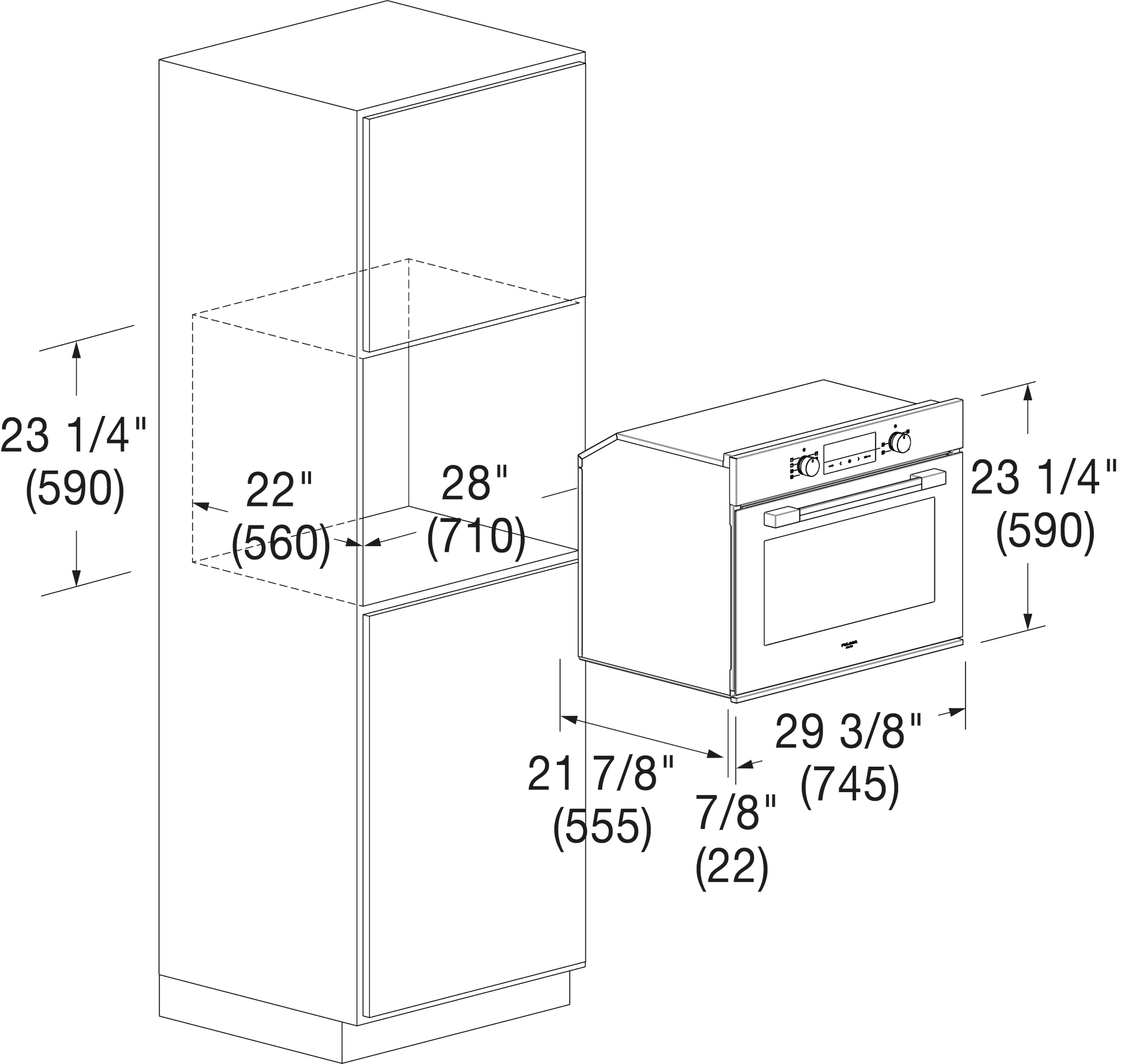 Fulgor Milano F1MSP30MB1 30" Multifunction Easy-Clean Oven
