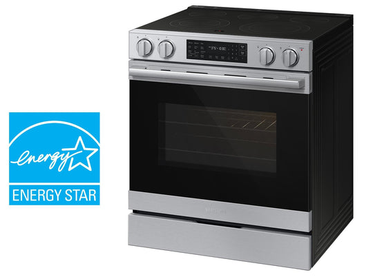 Samsung NSE80H63SR Bespoke Smart Slide-In Electric Range Pro Style Design Air Fry Max True Convection