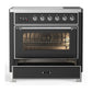 Ilve UMIB36NR3MGC Ilve Umib36Nr3Mgc Majestic Iii 36 Inch Induction Range With 6 Elements, 3.5 Cu. Ft. Total Oven Capacity (Triple Glass Door, Graphite Matte, Chrome)