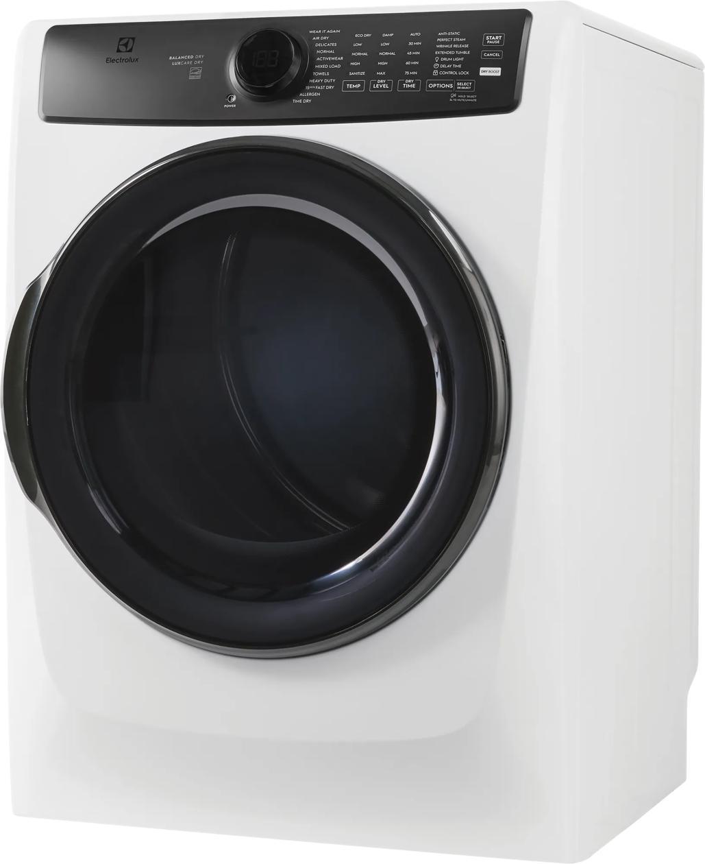 Electrolux ELFE7738MW Front Load Perfect Steam™ Electric Dryer With Balanced Dry™ And Instant Refresh - 8.0 Cu. Ft.