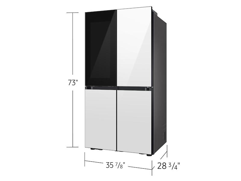 Samsung RF23DB970012 Bespoke Counter Depth 4-Door Flex™ Refrigerator (23 Cu. Ft.) With Beverage Zone™ And Auto Open Door In White Glass