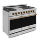 Thor Kitchen RSG48EBRZ 48 Inch Professional Gas Range With Pro-Style Knobs In Stainless Steel/Bronze Gordon Ramsay Series - Rsg48E-Brz