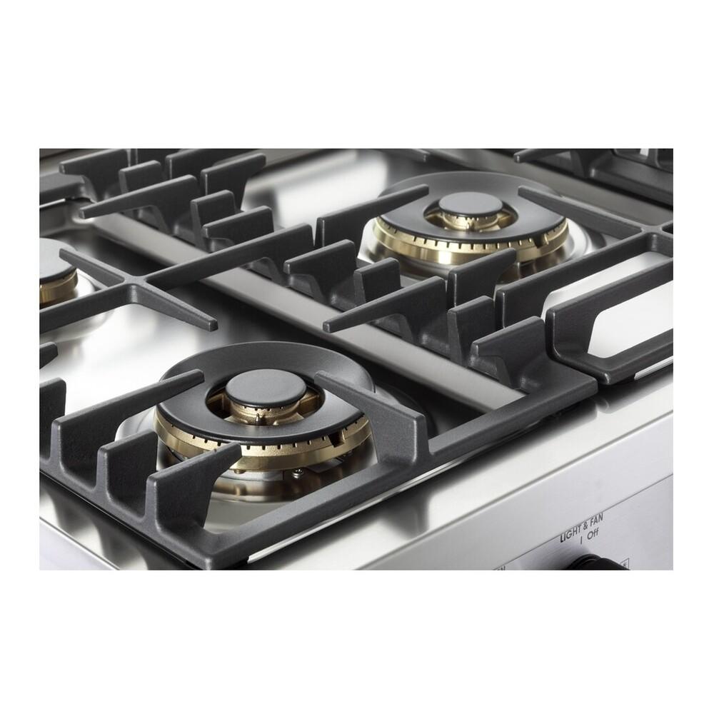 Verona VUFSGE486DSS Verona Vufsge486Dss 48 Inch Ultima Collection Dual Fuel Range With 6 Brass Sealed Burners, 5.8 Cu. Ft. Oven Capacity, Digital Clock In Stainless Steel