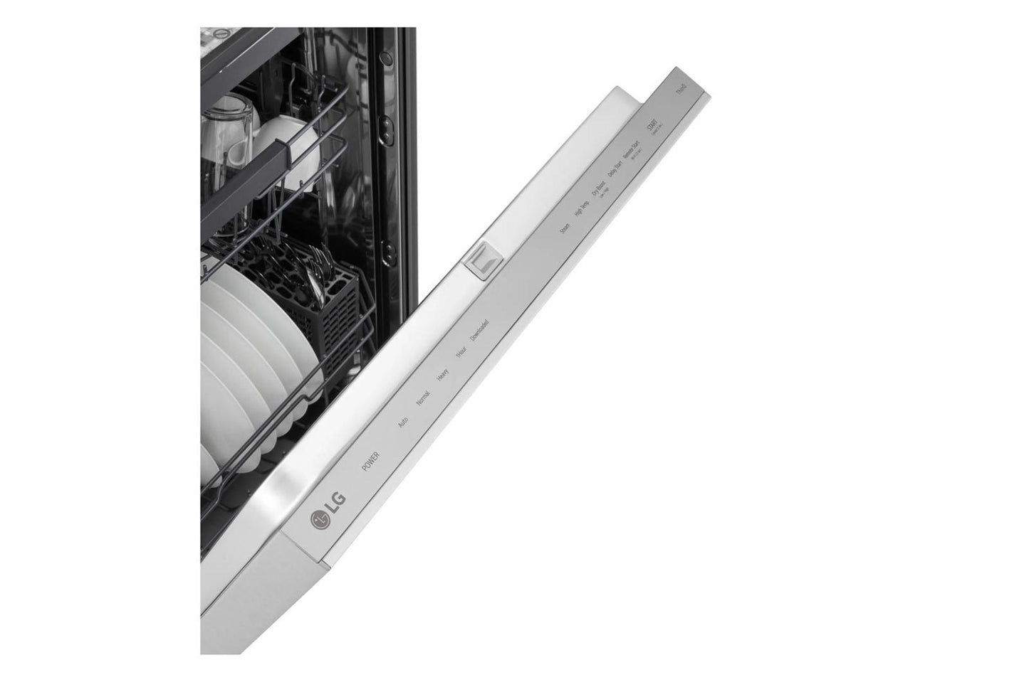 Lg LDNPM545S Smart Flushfit™ Top Control Dishwasher With 1-Hour Wash & Dry, Quadwash® Pro, And Dynamic Heat Dry™ W/Autovent Dry™