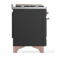 Ilve UM60FNR3MGPLP Ilve Um60Fnr3Mgplp Majestic Iii 60 Inch Dual Fuel Range With 9 Burners And Griddle, Dual Function Burner Up To 25,000 Btu (Liquid Propane, Triple Glass Door, Graphite Matte, Copper)