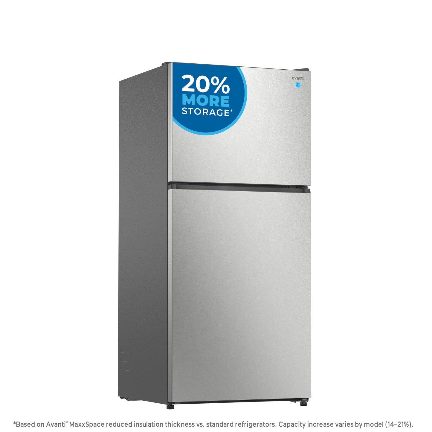 Avanti AVFF21DLJM0SS Avanti Maxxspace Insulation™ Technology Garage-Ready Frost-Free Ice Maker-Ready Refrigerator, 21 Cu. Ft., Energy Star, Stainless Steel Look (Avff21Dljm0Ss)