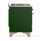 Ilve UM48FSNR3EGP Ilve Um48Fsnr3Egp Majestic Iii 48 Inch Dual Fuel Range With 5 Black Brass Burners, Griddle And French Top, Dual Function Burner Up To 25,000 Btu (Natural Gas, Triple Glass Door, Emerald Green, Copper)