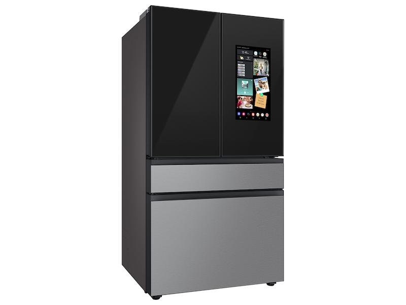 Samsung RF29BB8900QK Bespoke 4-Door French Door Refrigerator (29 Cu. Ft.) - In Charcoal Glass Top And Family Hub™ Panels With Stainless Steel Middle And Bottom Panels