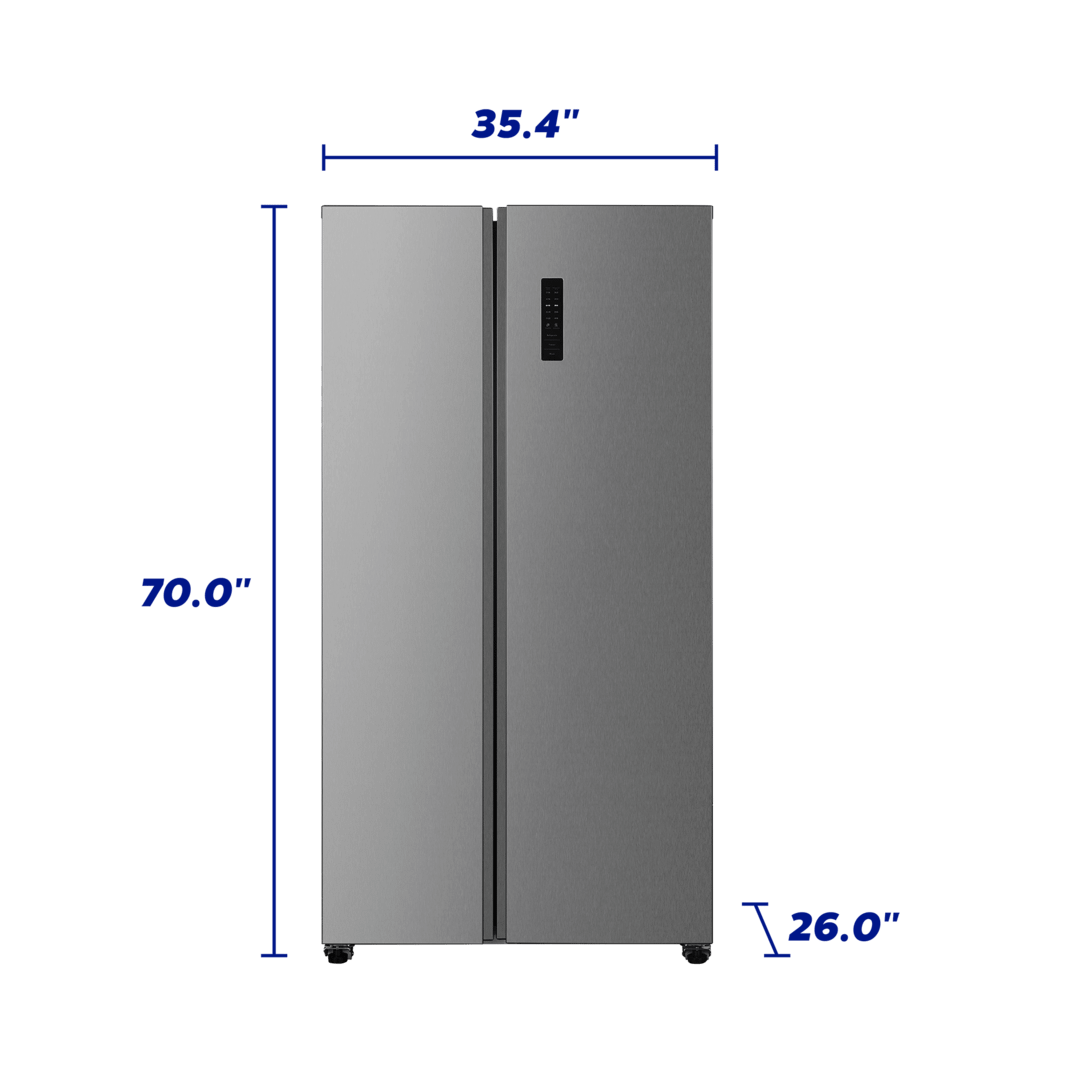 Element Appliance ERX19FDS Element 18.8 Cu. Ft. Side-By-Side Refrigerator - Stainless Steel